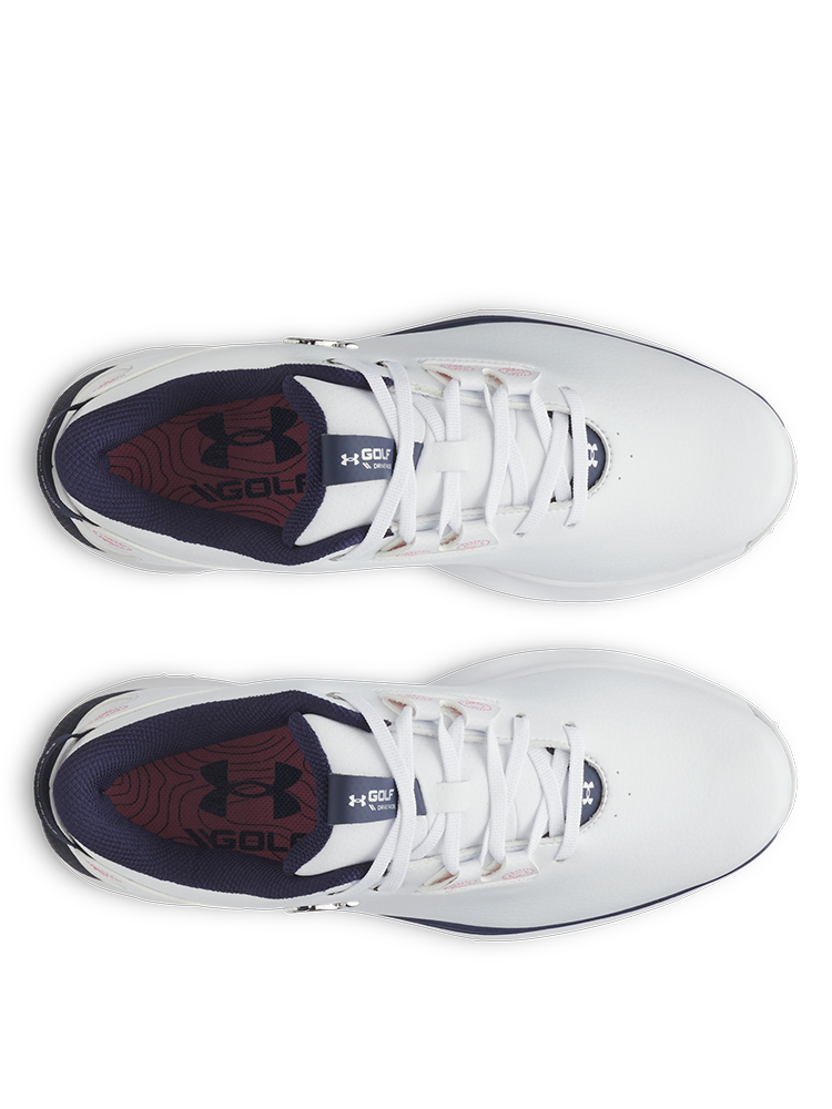 Under Armour Women's Drive Fade 2 SL Golf Shoes - White/Metallic Silver