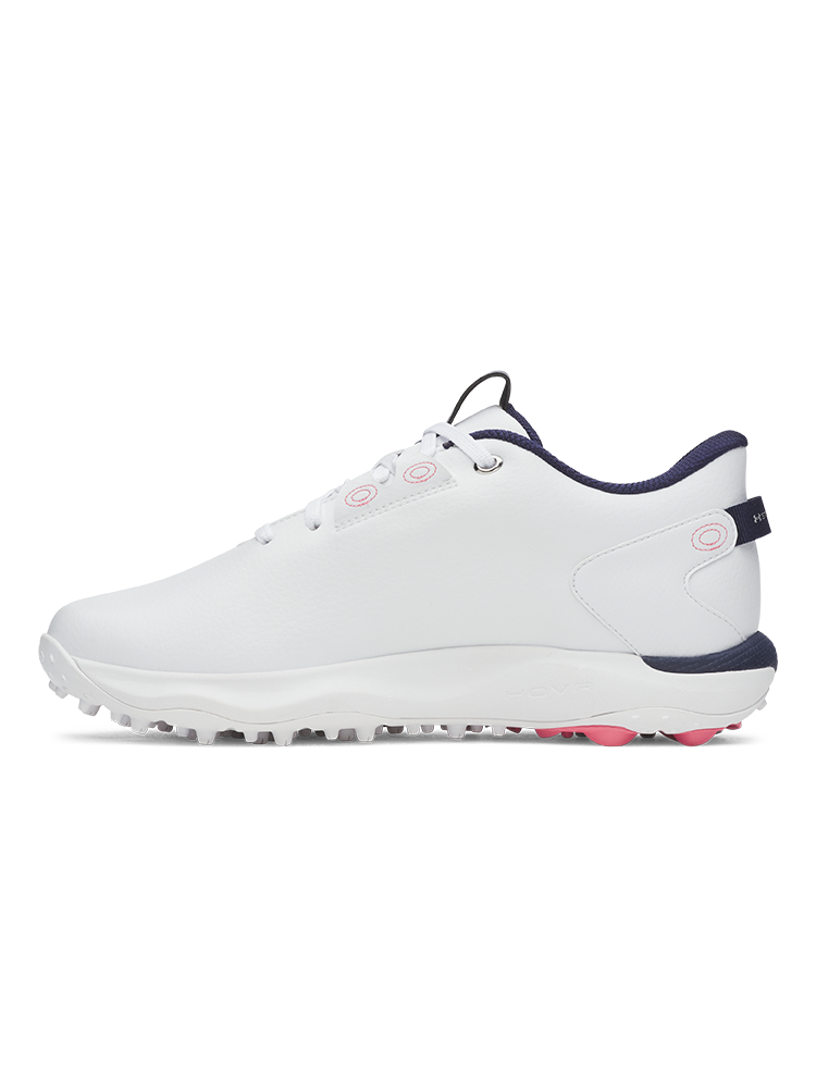 Under Armour Women's Drive Fade 2 SL Golf Shoes - White/Metallic Silver