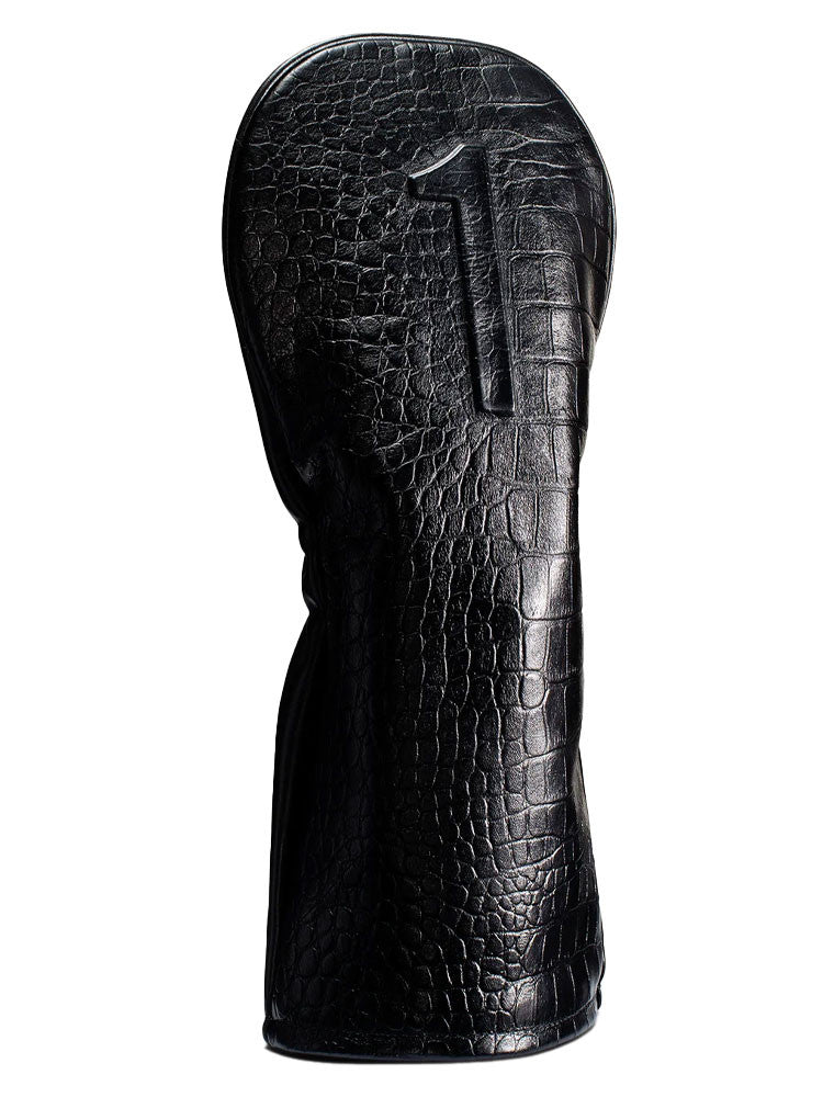 Vessel Lux Embosse Headcover - Croc Black