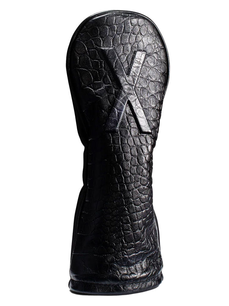 Vessel Lux Embosse Headcover - Croc Black