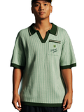 Walker Golf Things Georgia Knit Polo - Heathered Green