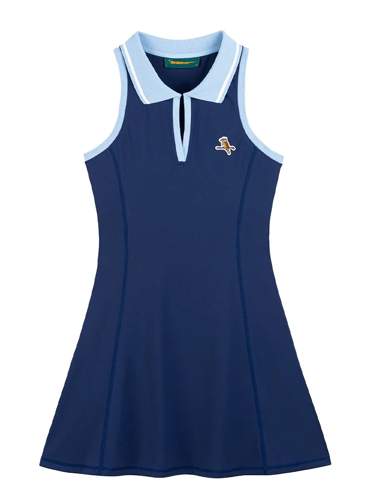 Walker Golf Things Womens Fairway Dress - Navy/Powder Blue