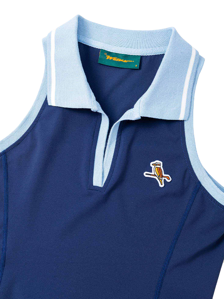 Walker Golf Things Womens Fairway Dress - Navy/Powder Blue