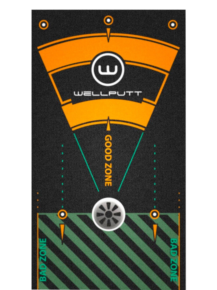 WellPutt 13ft Putting Mat - Black