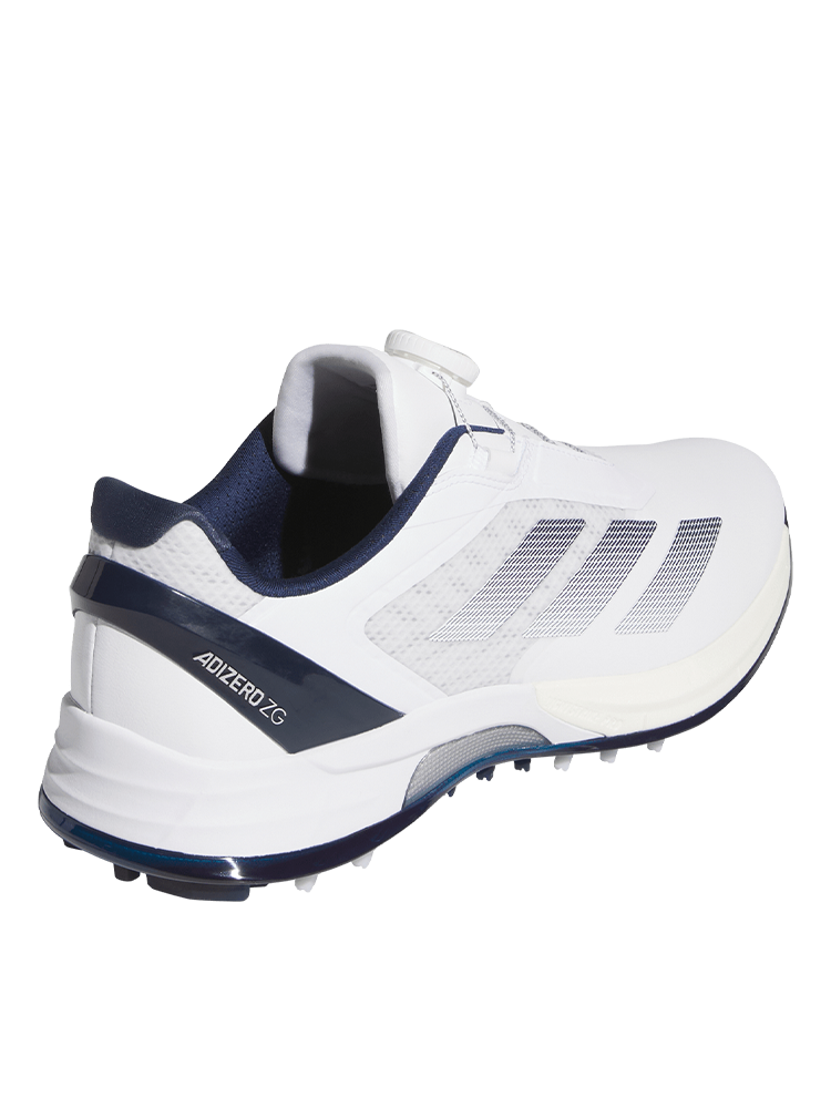 adidas Adizero ZG Lo BOA Spikeless Golf Shoes - Cloud White/Night Indigo/Silver