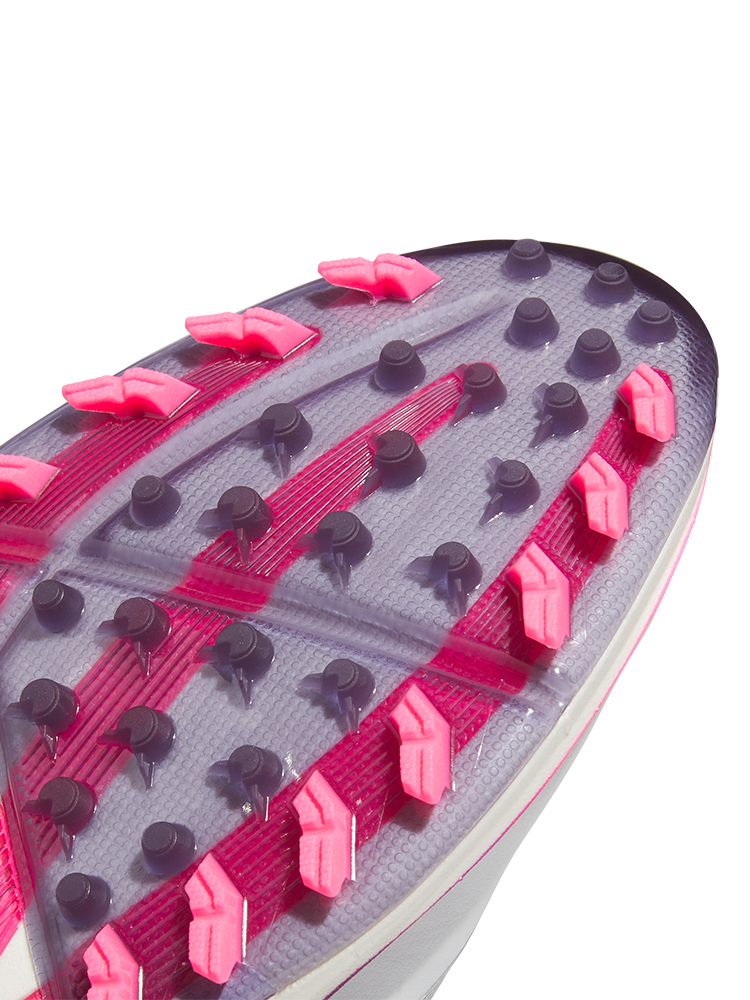 adidas Adizero ZG Spikeless Golf Shoes - Ftwr White/Aurora Plum/Shock Pink