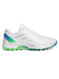 adidas Adizero ZG Spikeless Golf Shoes - Ftwr White/Silver Met/Lime Burst