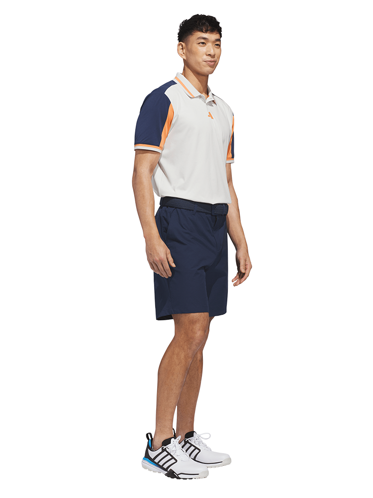 adidas Beyond The Course Vent Knit Polo Shirt - Orbit Grey/Collegiate Navy