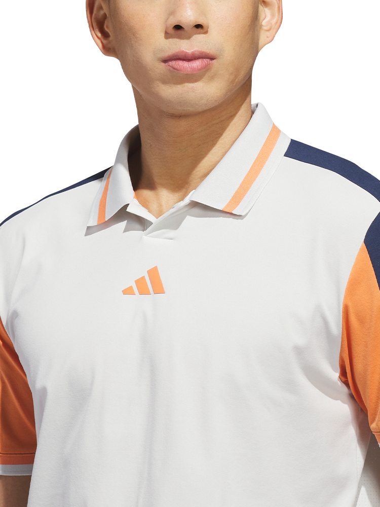adidas Beyond The Course Vent Knit Polo Shirt - Orbit Grey/Collegiate Navy