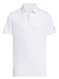 adidas Boys Performance Short Sleeve Polo - White