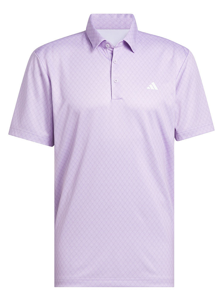 adidas Core Allover Print Polo Shirt - Powder Plum/White