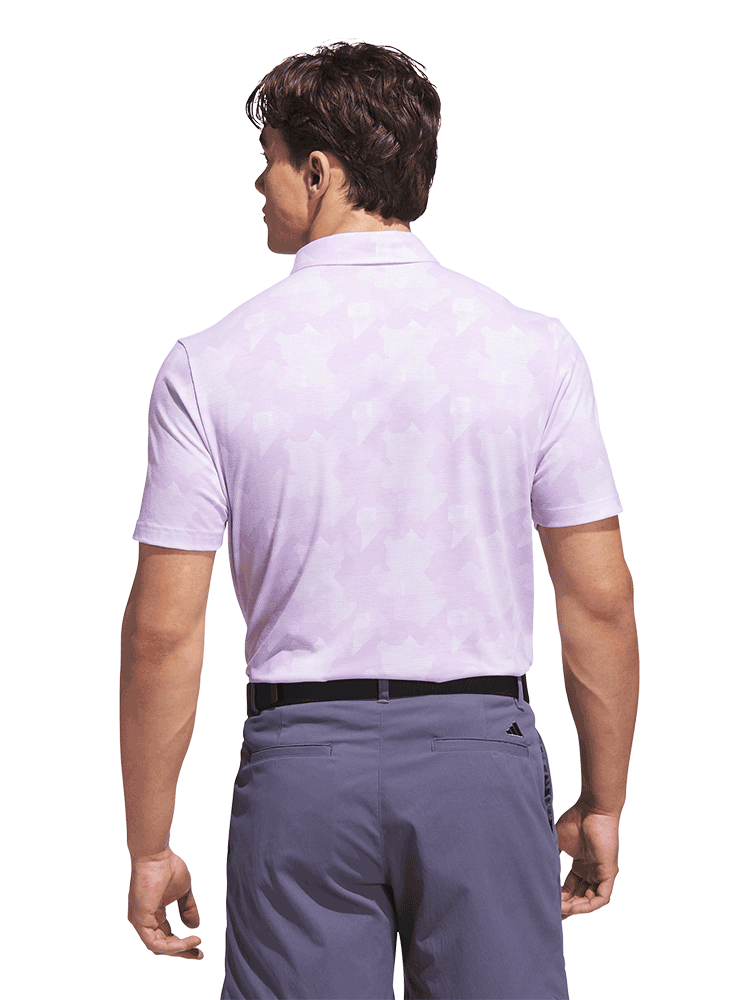 adidas Go-To Printed Polo Shirt - Powder Plum/White