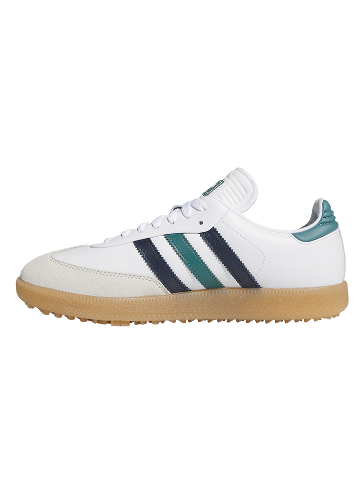 adidas Originals Samba Spikeless Golf Shoes - Ftwr White/Night Indigo/Teal