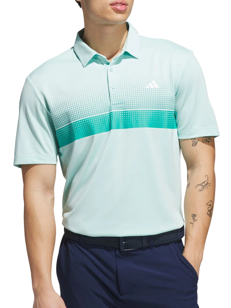 adidas Performance Allover Print Polo Shirt - Semi Flash Aqua
