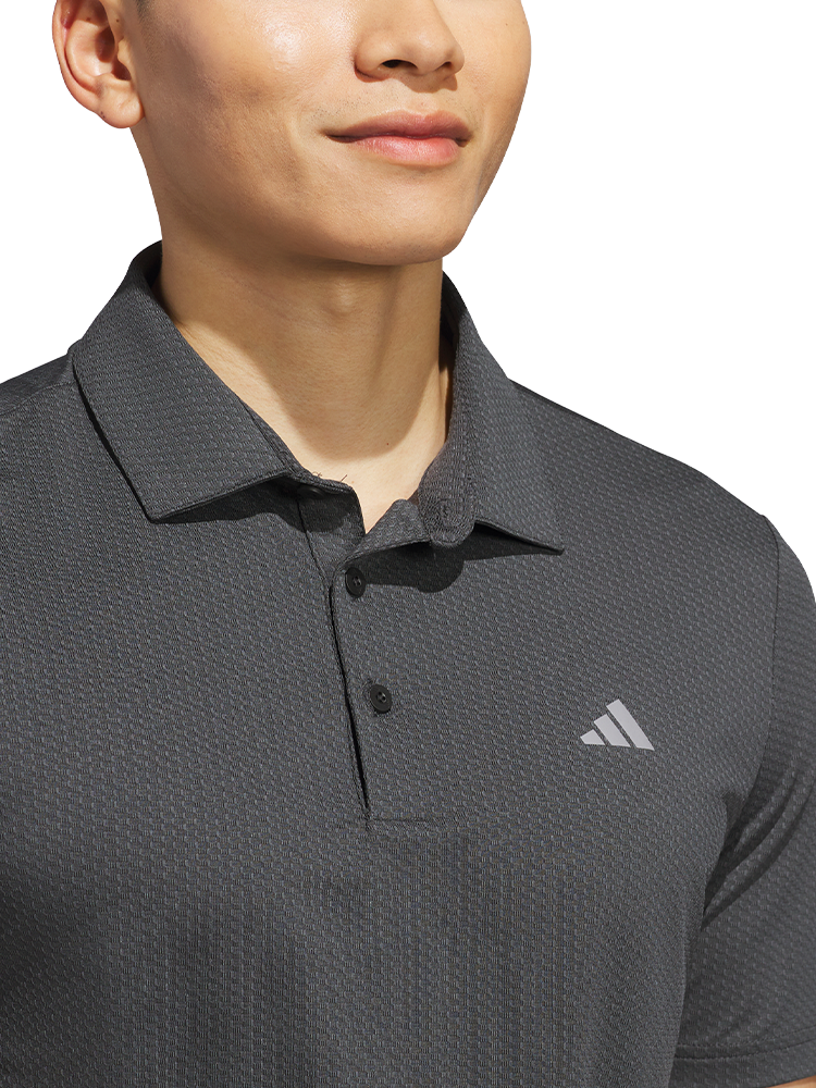 adidas Performance Textured Polo Shirt - Carbon/Black