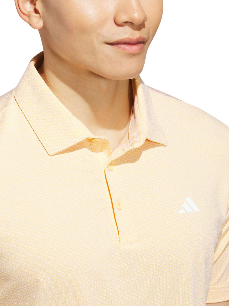 adidas Performance Textured Polo Shirt - White/Semi Ice Tangerine
