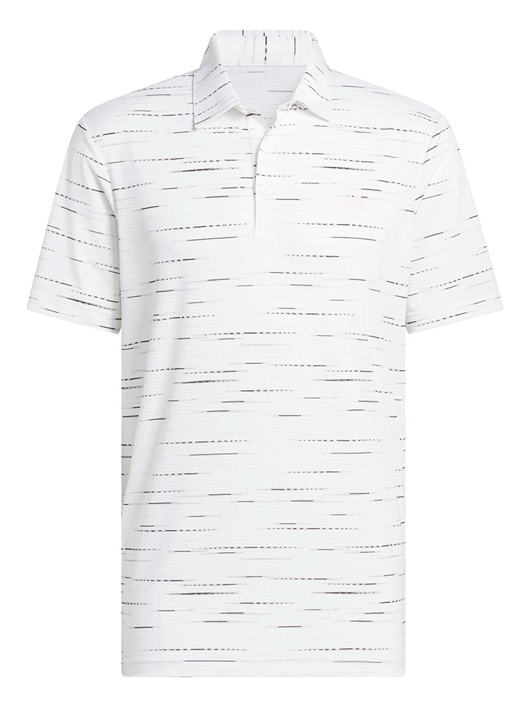adidas Ultimate365 Mesh Glimmer Print Polo Shirt - Clear Pink
