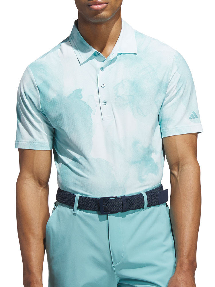 adidas Ultimate365 Printed Cool Feeling Tour Polo Shirt - Mint Tone