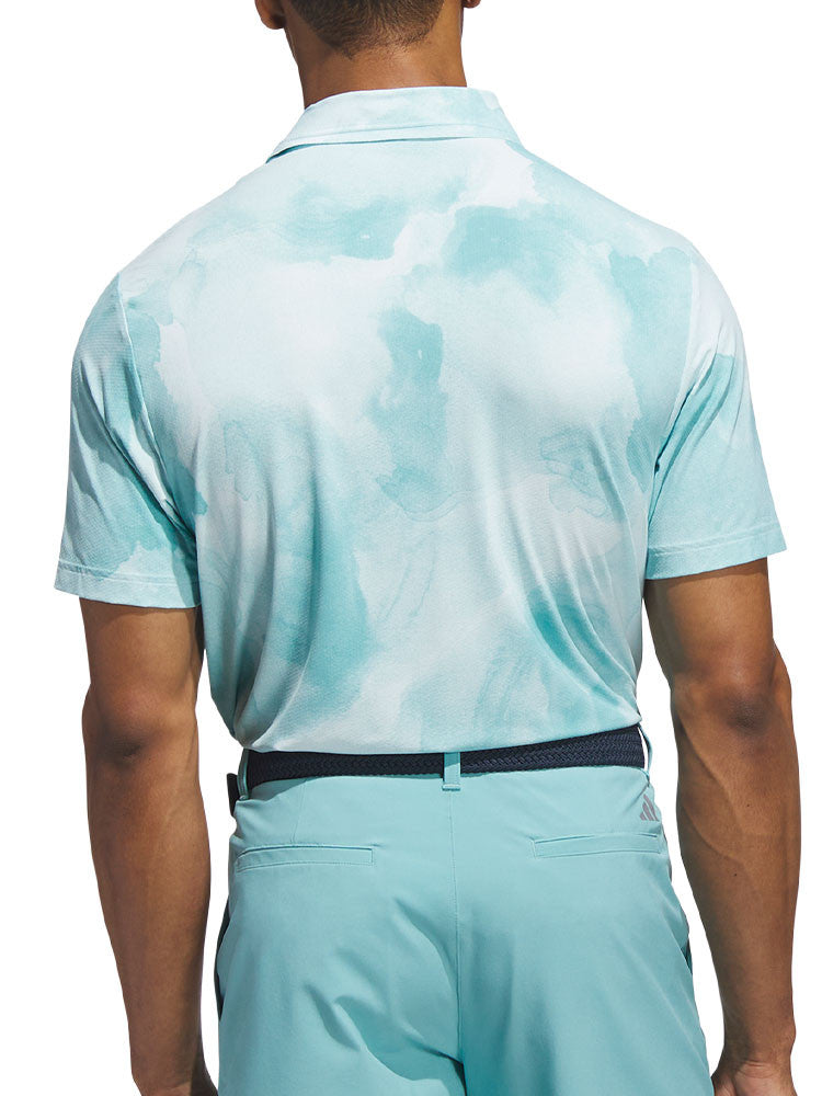 adidas Ultimate365 Printed Cool Feeling Tour Polo Shirt - Mint Tone