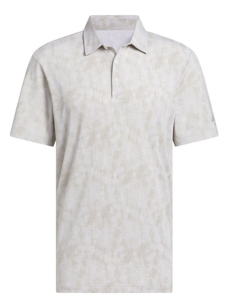 adidas Ultimate365 Textured Print Polo Shirt - Alumina/Putty Beige