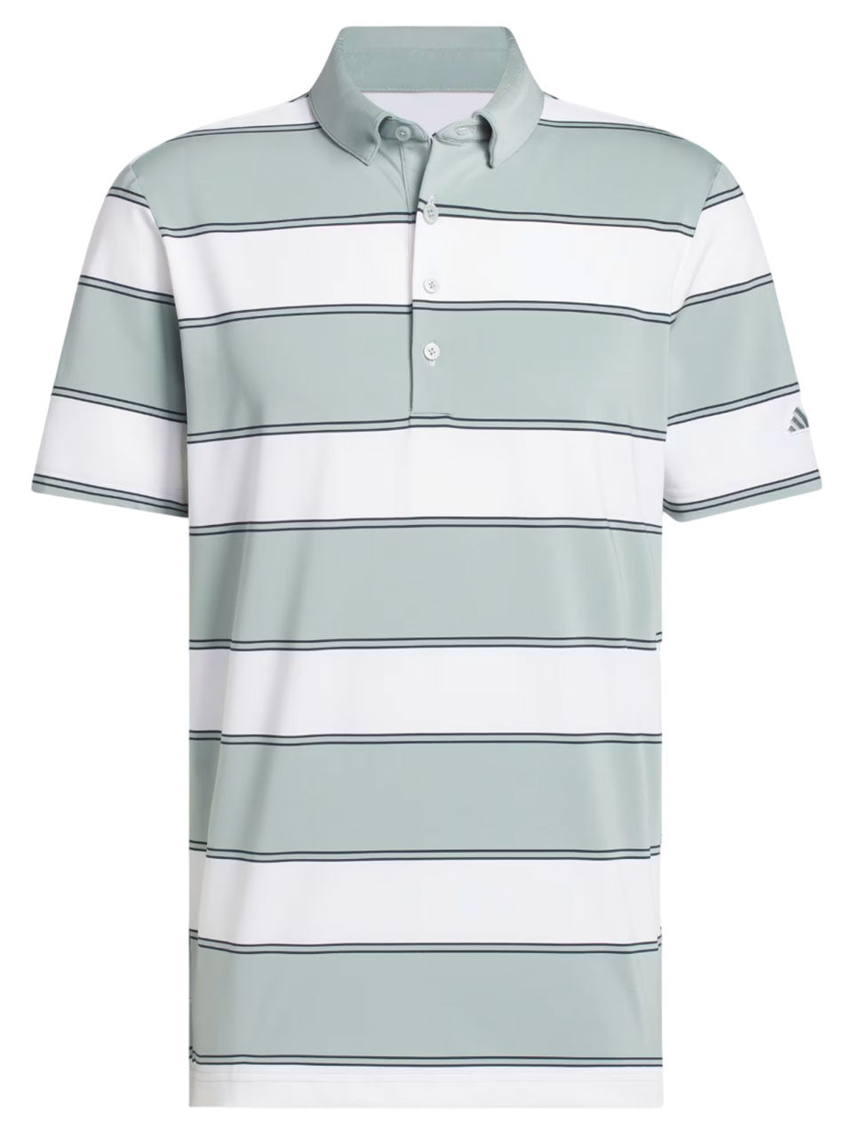 adidas Ultimate365+ Jumbo Stripe Climacool Polo Shirt - Wonder Sage/White