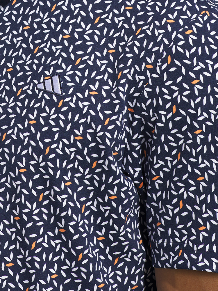 adidas Ultimate365+ Soft Print Polo Shirt - Collegiate Navy/White