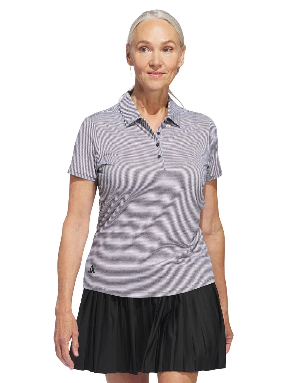 adidas Womens Ottoman Short Sleeve Polo Shirt - Black
