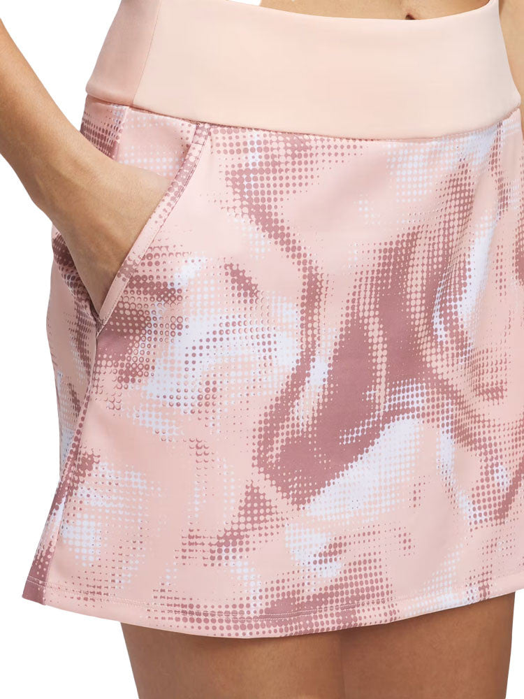 adidas Womens Ultimate365 Printed 16-Inch Skort - Powder Coral