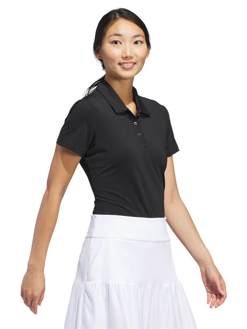 adidas Womens Ultimate365 Solid Polo Shirt - Black