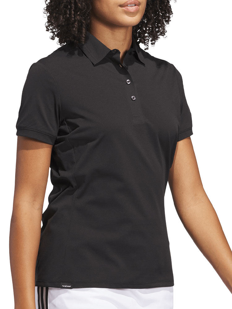adidas Womens Ultimate365 Tour Twistknit Polo Shirt - Black