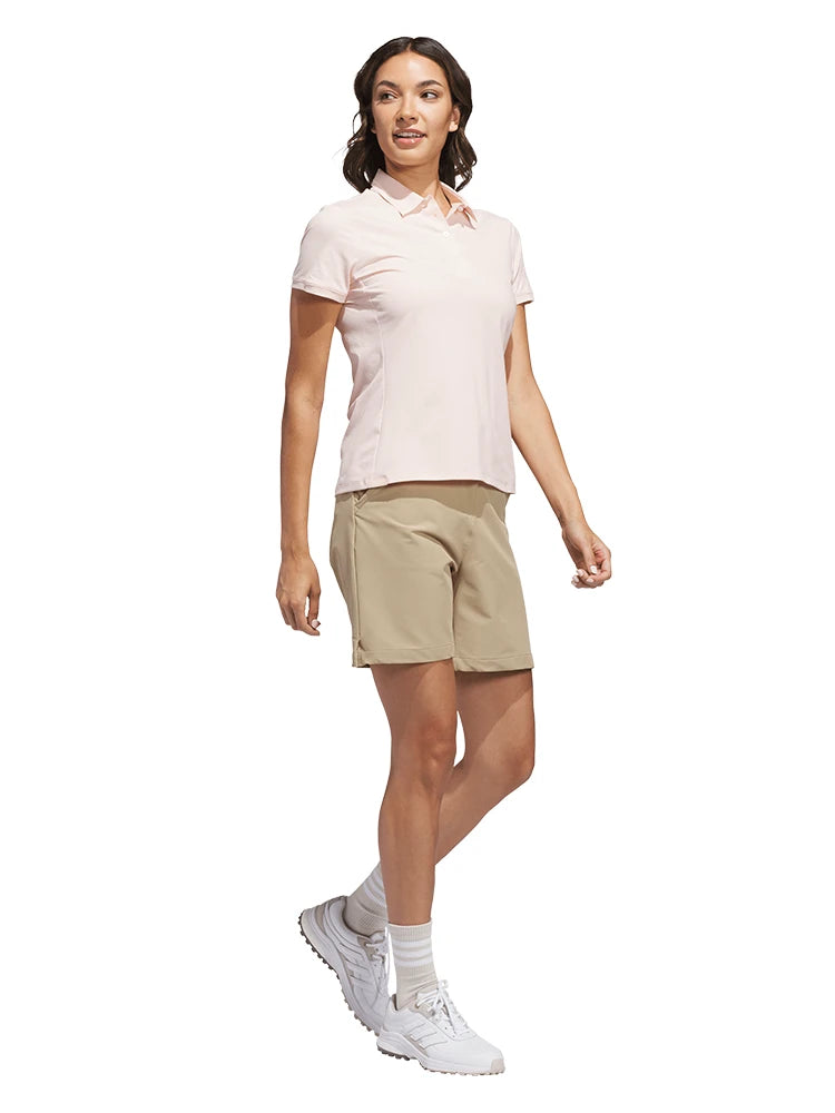 adidas Womens Ultimate365 Tour Twistknit Polo Shirt - Blush Pink