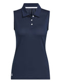 adidas Womens Ottoman Sleeveless Polo Shirt - Collegiate Navy