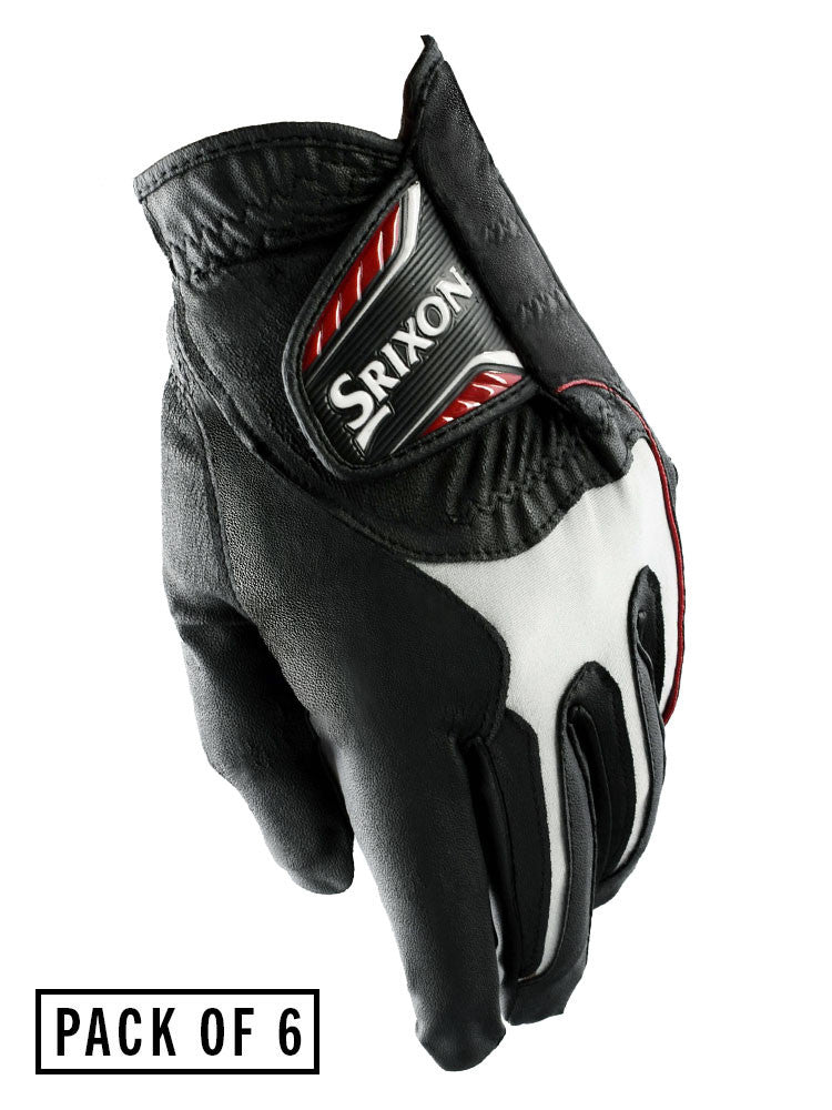 Srixon All Weather Pack Of 6 Golf Gloves - Black