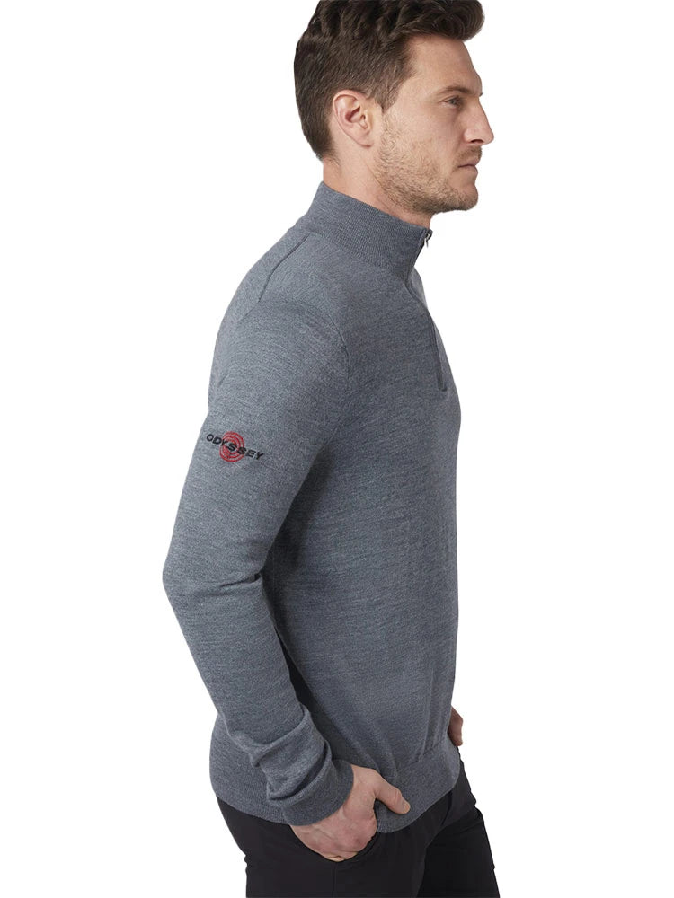 Callaway 1/4-Zip Blended Merino Sweater - Steel Heather