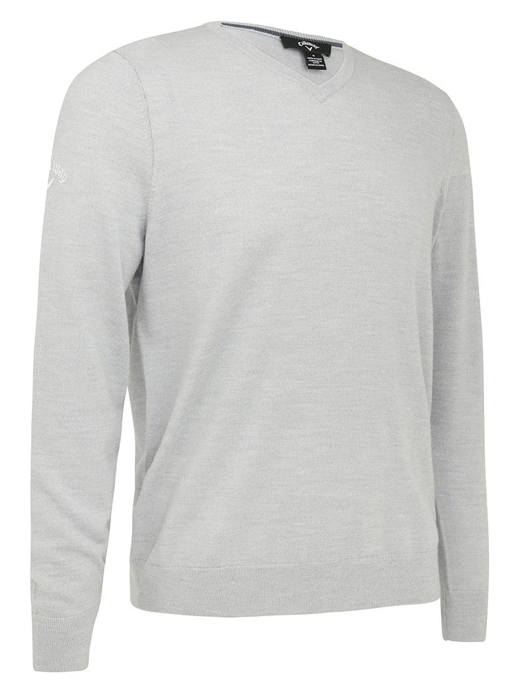 Callaway V-Neck Merino Sweater - Pearl Blue