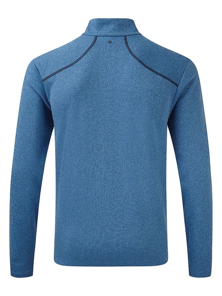 Ping Ramsey Half-Zip Ribbed Fleece - Snorkel Blue Marl