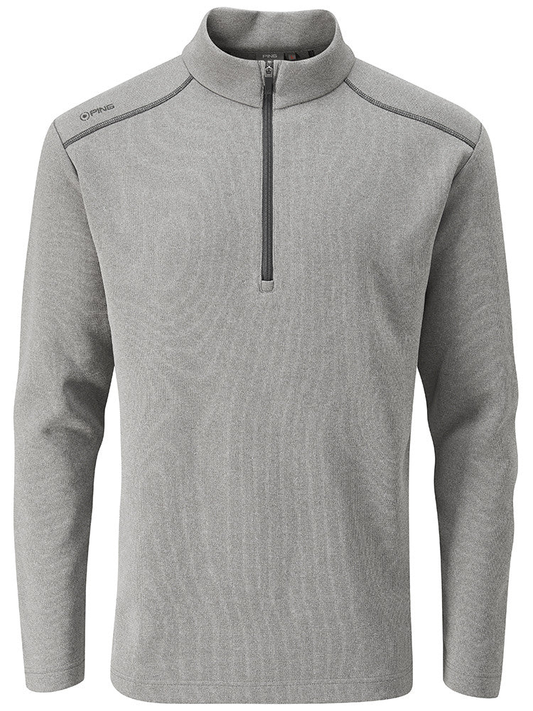Ping Ramsey Half-Zip Ribbed Fleece - Ash Marl