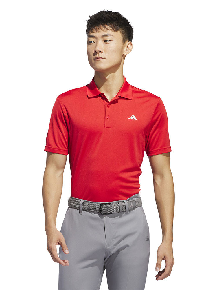 adidas Core Performance PrimeGreen Polo Shirt - Collegiate Red