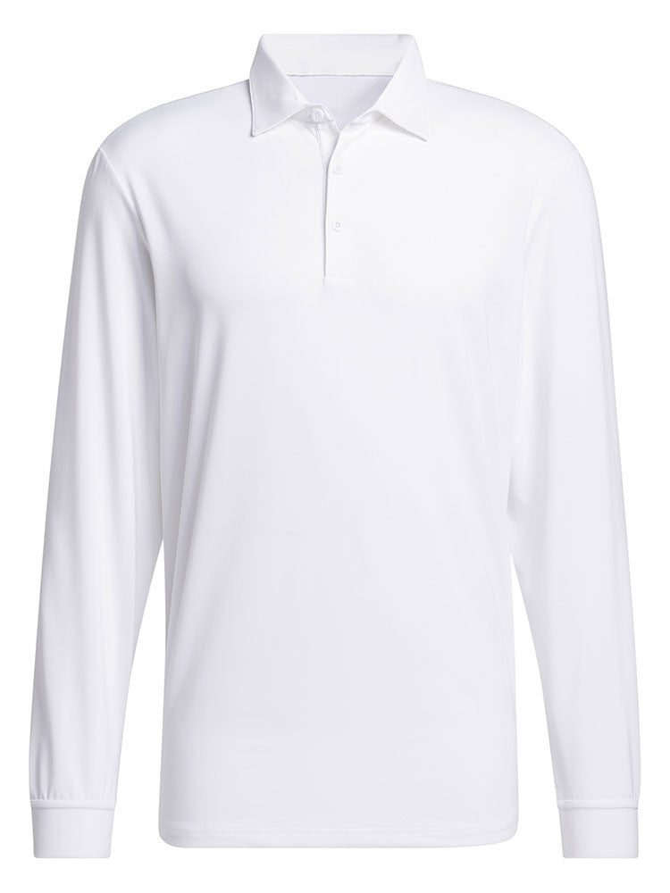 adidas Core Long Sleeve Polo Shirt - White