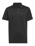 adidas Boys Performance Short Sleeve Polo Shirt - Black
