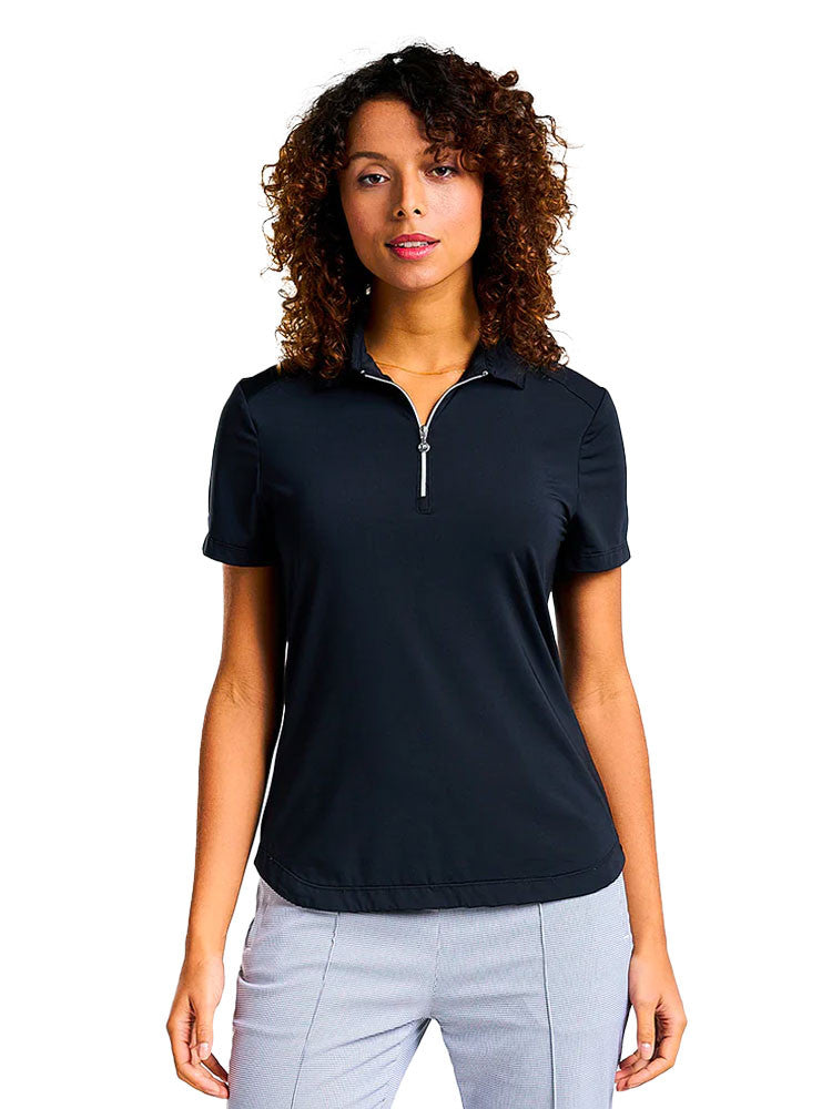 Nivo Womens Naila II Short Sleeve Polo - Black