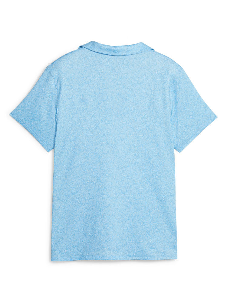 Puma Women's MATTR Tidal Wave Golf Polo - Regal Blue/White Glow