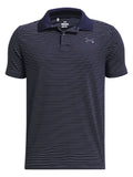 Under Armour JR Boys Performance Stripe Polo - Midnight/White