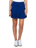 IBKUL Solid Flounce Skort (16.25") - Navy