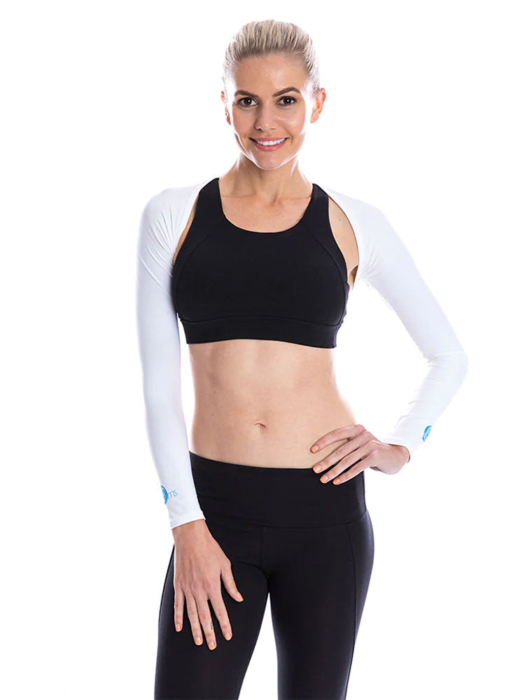 SParms Sun Protection Shoulder Wrap (Shawl) - White